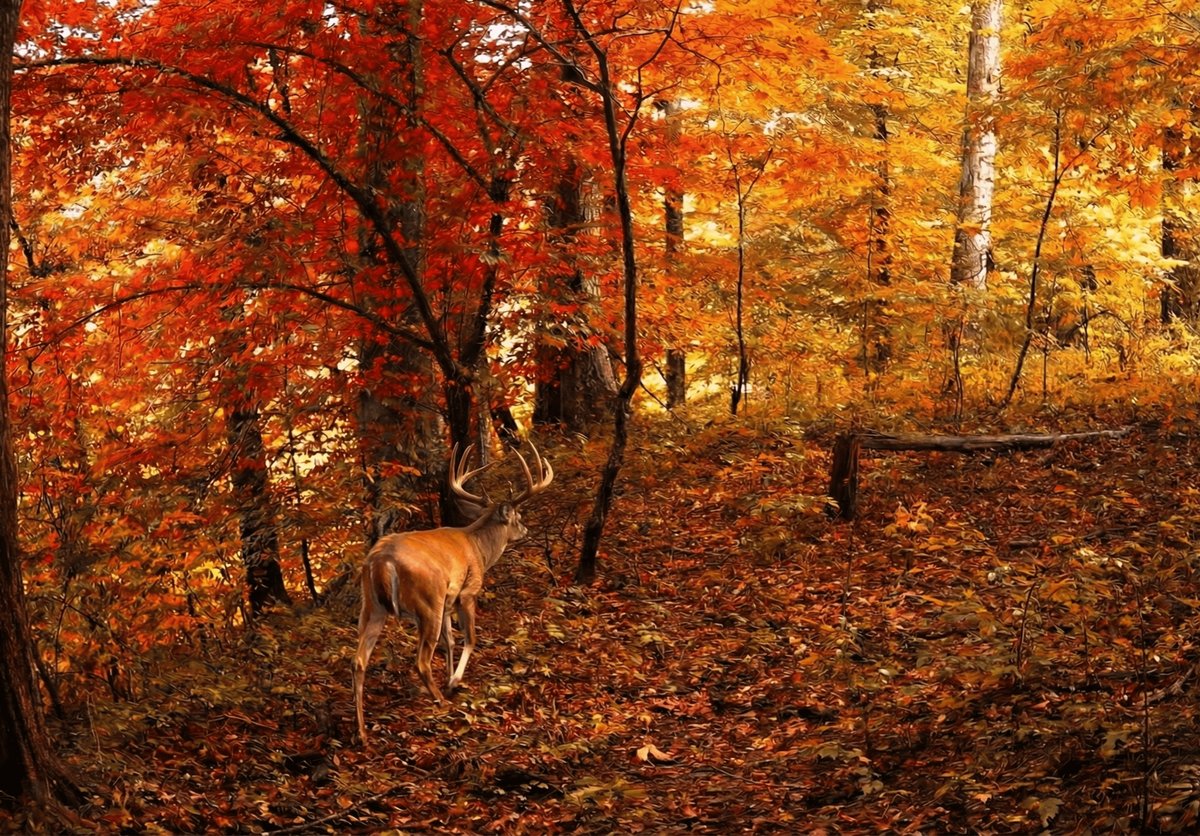 October in the Deer Woods: Art That Captures the Season