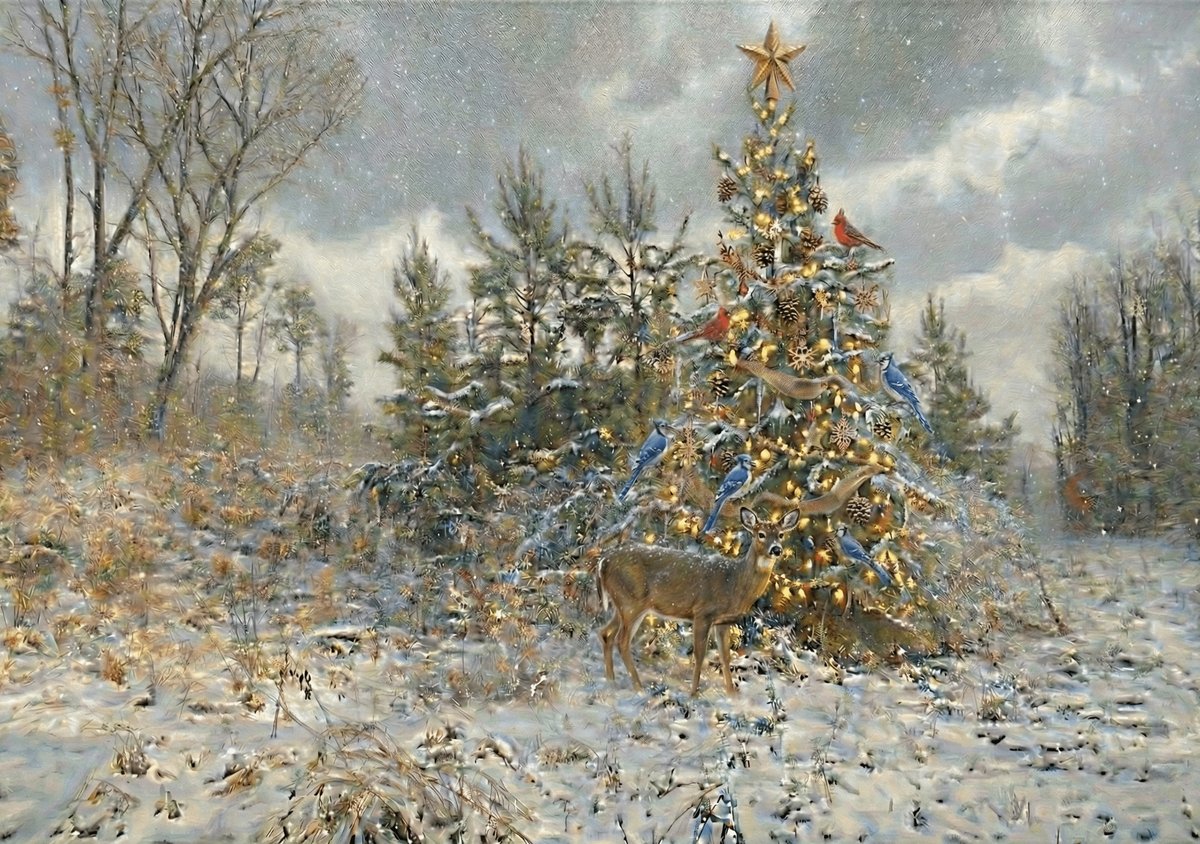 Christmas Wildlife Art: Festive Scenes from the Winter Woods